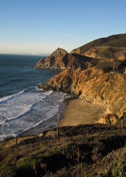 Photos of ocean views on the trail at Montara