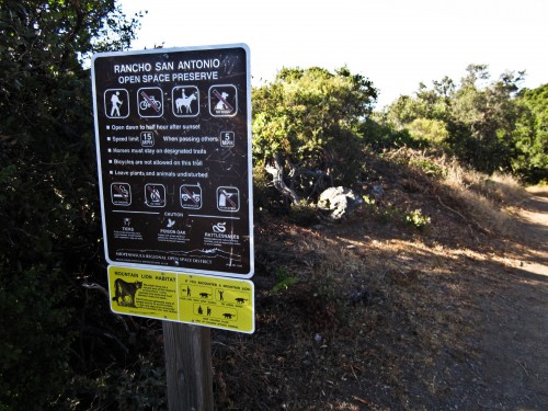 Photo of a Black Mountain trail sign