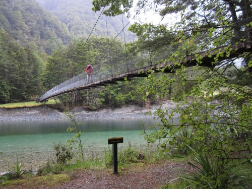 Image of a bridge on the Milford Track - New Zealand