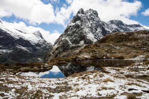 Photo at the top of Mackinnon pass on the Milford Track - New Zealand