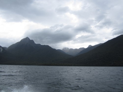 Photo of the boat ride at the beginning of the Milford Track - New Zealand