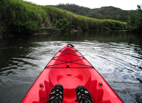 Kayaking on Hanalei River