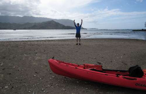 The turnaround point on Hanalei River