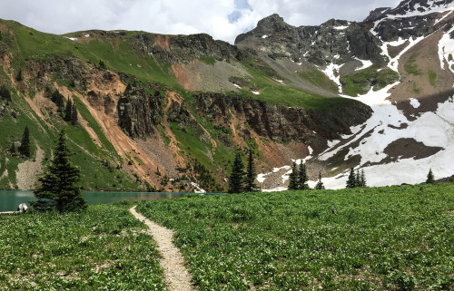 Approaching Lower Blue Lake in Telluride